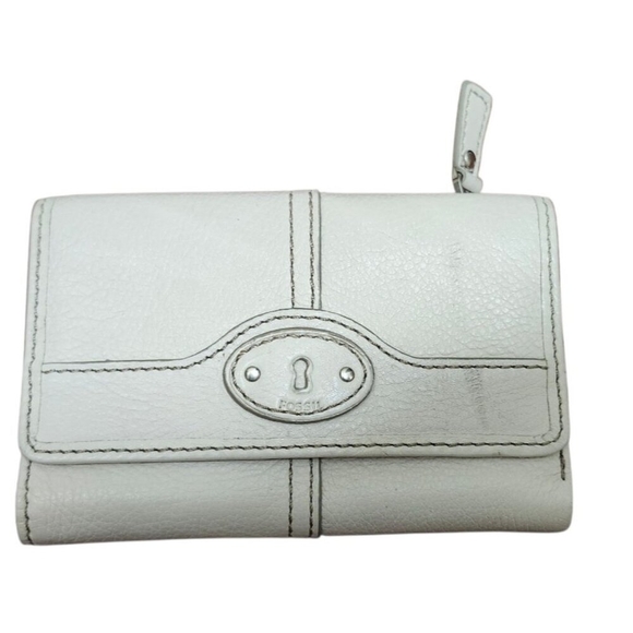 Fossil Wallet Leather White Women's - Picture 2 of 9